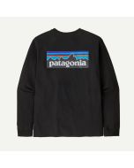 Patagonia L/S P-6 Logo Responsibili-Tee Herren black