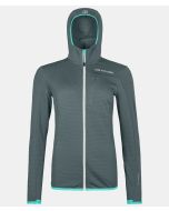 Ortovox Fleece Light Grid Hooded Jacket Damen arctic grey