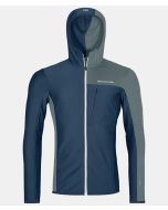 Ortovox Fleece Light Grid Hooded Jacket Herren deep ocean