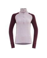 Devold Expedition Merino Silk Zip Damen port/orchid