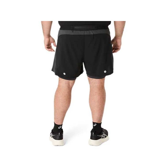 Asics Road 2n1 5in Short Herren performance black / graphite grey