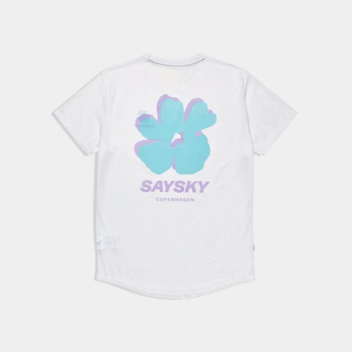 Saysky Flower Combat T-Shirt Herren white