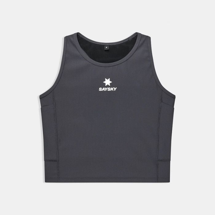 Saysky Combat Rib Crop Top Damen grey