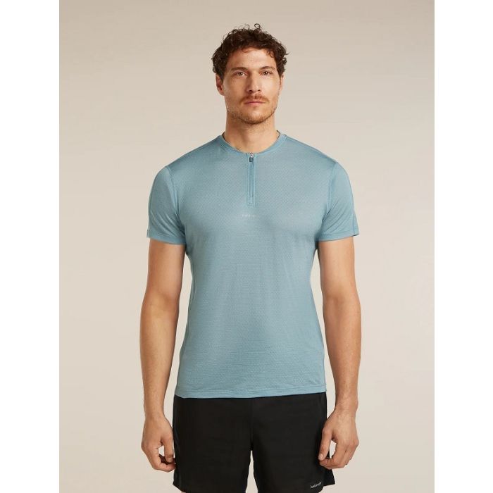 Icebreaker 125 Cool-Lite Speed SS zip Herren flint blue