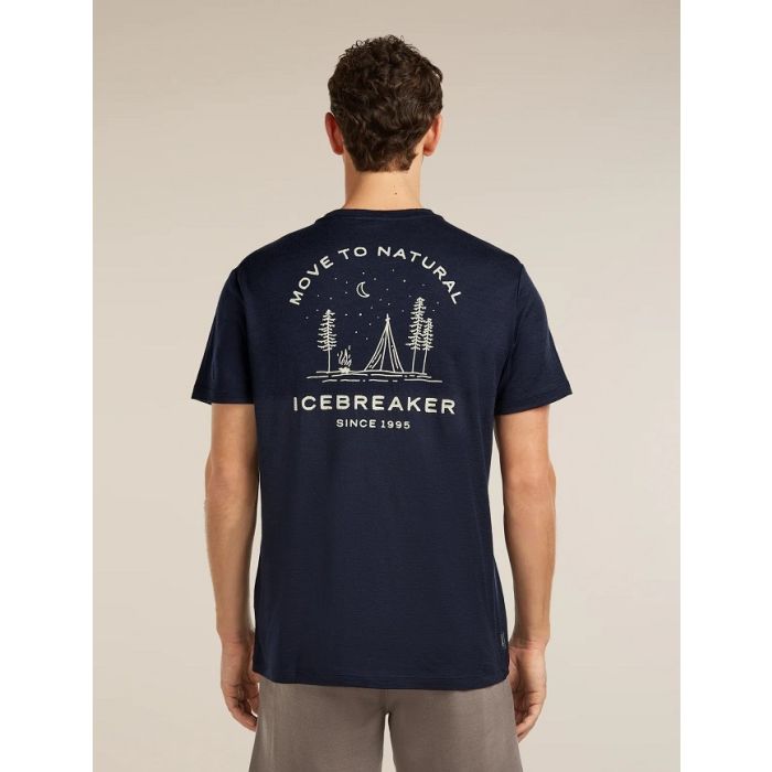 Icebreaker 150 Tech Lite SS Peaceful PassHerren navy