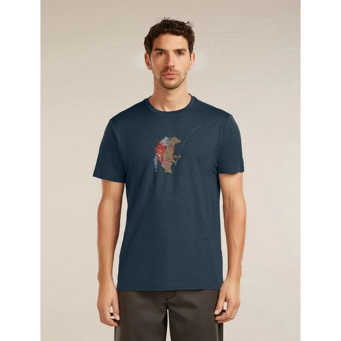 Icebreaker 150 Tech Lite SS Tee Bear Catch Herren abyss