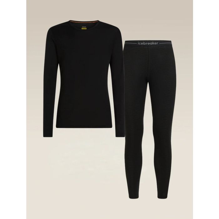 Icebreaker 175 Everyday LS and Leggings Set Herren black