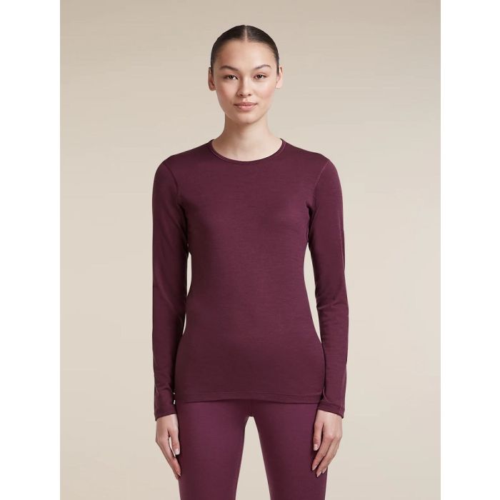 Icebreaker 200 Oasis LS Crewe Damen dark berry