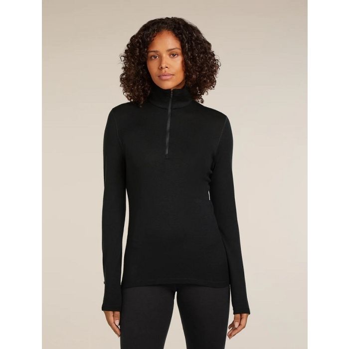Icebreaker 260 Oasis LS Half Zip Damen black