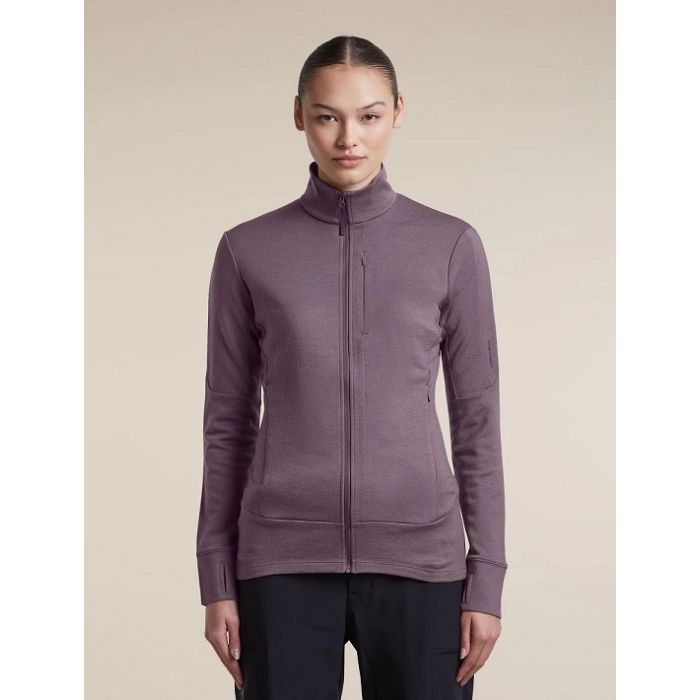Icebreaker 260 Quantum IV LS Zip Damen grey plum