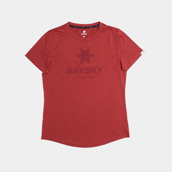 Saysky Logo Combat Pro T-Shirt Damen rot