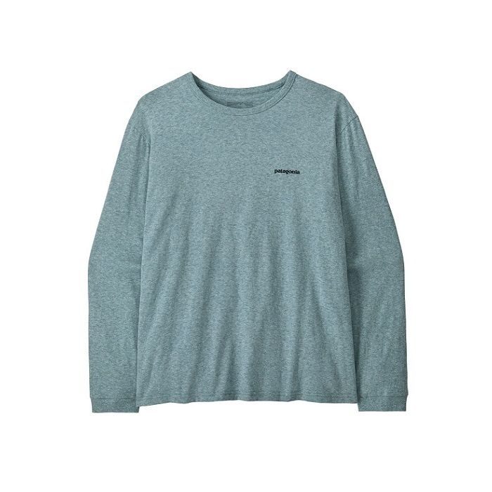 Patagonia L/S P-6 Logo Responsibili Tee Damen blue sage