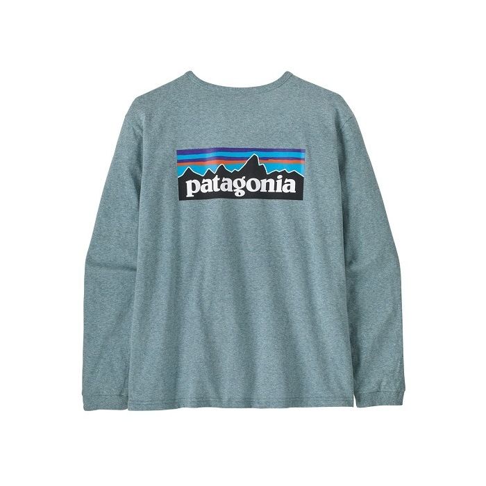 Patagonia L/S P-6 Logo Responsibili Tee Damen blue sage