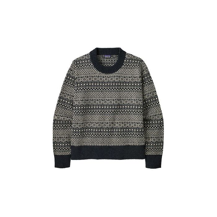 Patagonia Recycled Wool-Blend Crewneck Sweater Damen sunken blue