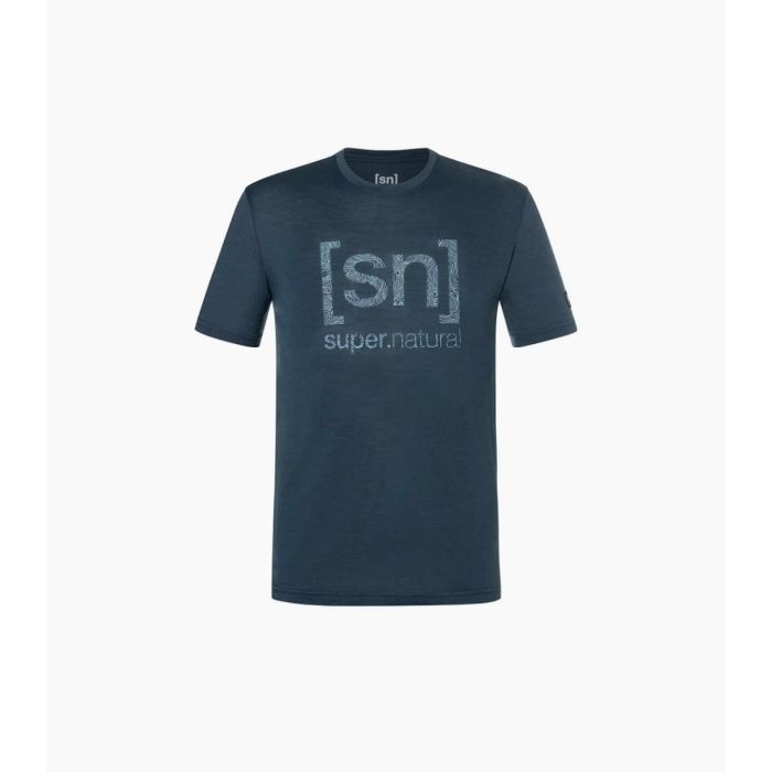 super.natural Logo Lines Tee Herren blueberry