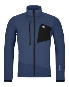 Ortovox Fleece Grid Jacket Herren blue nunatak