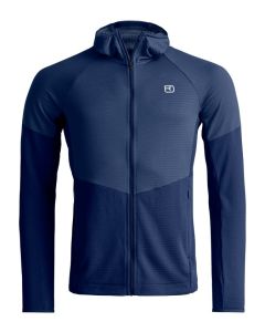 Ortovox Fleece Light Grid Hoody Herren deep ocean
