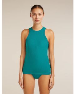 Icebreaker Blend Rib Lotus Tank Damen tidal