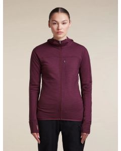Icebreaker 300 RF Descender Zip Hoodie Damen dark berry