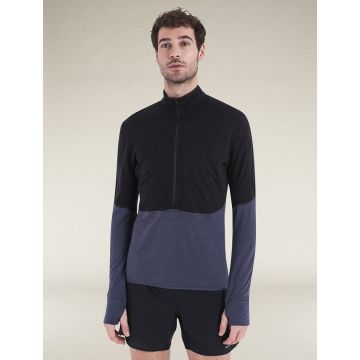 Icebreaker 200 Realfleece Descender LS Half Herren black graphite