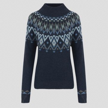 Sherpa Indu Eco Mock Neck Damen blue