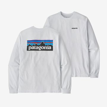 Patagonia P-6 Logo Responsibili LS Herren white