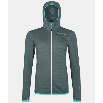 Ortovox Fleece Light Grid Hooded Jacket Damen arctic grey