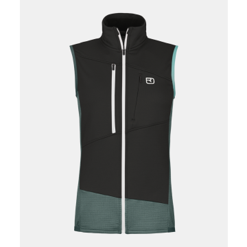 Ortovox Fleece Grid Vest Damen dark arctic