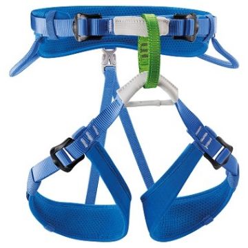 Petzl Macchu Kindergurt blue