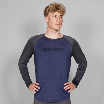 Saysky Logo Pace Long Sleeve Herren blue