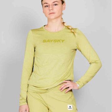 Saysky Logo Pace Long Sleeve Damen green