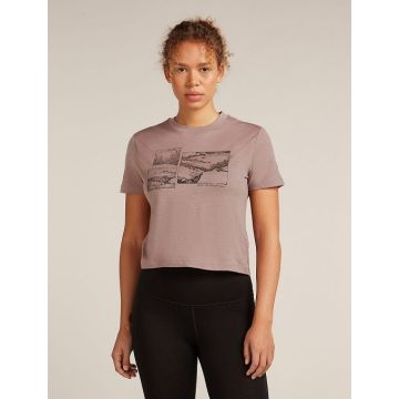 Icebreaker Tech Lite SS Crop Tee The Climb Damen summit