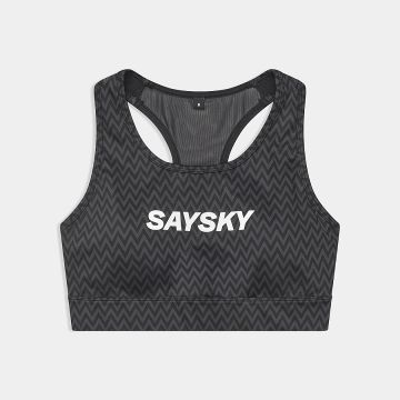 Saysky Zig Zag Combat Sports Bra Damen black