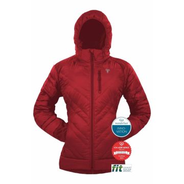 Grüezi Bag Lightful DownWool Jacket Damen Isolationsjacke cherry