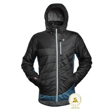 Grüezi Bag Refreshful Silk Jacket Herren Isolationsjacke black saphir blue