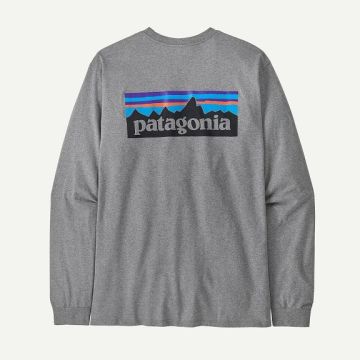 Patagonia L/S P-6 Logo Responsibili-Tee Herren gravel