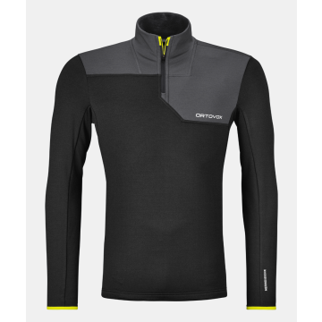 Ortovox Fleece Light Zip Neck Herren black