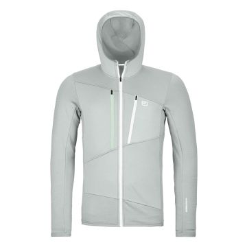 Ortovox Fleece Grid Hoody Herren grey ice