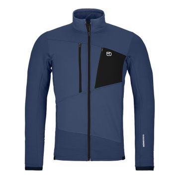 Ortovox Fleece Grid Jacket Herren blue nunatak