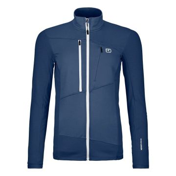Ortovox Fleece grid Jacket Damen blue nunatak