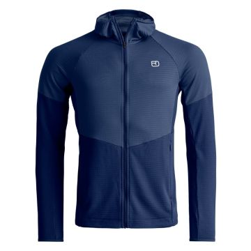 Ortovox Fleece Light Grid Hoody Herren deep ocean