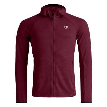 Ortovox Fleece Light Grid Hoody Herren red