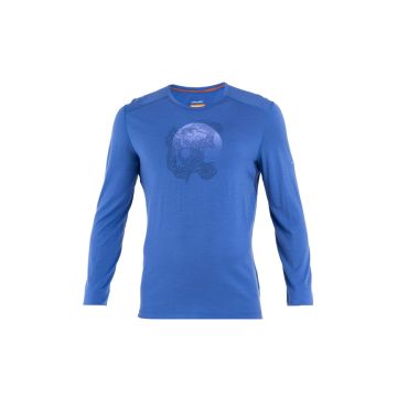 Icebreaker 200 Oasis Thermo-Langarmshirt Ruapehu Round Herren brillant