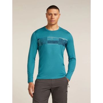 Icebreaker 200 Oasis LS Crewe Elevation Herren topaz