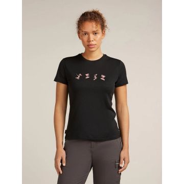Icebreaker 150 Tech Lite SS Tee Snow Day Damen black
