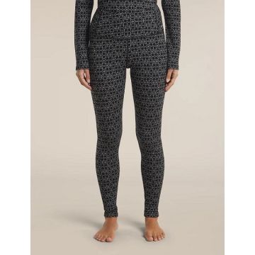 Icebreaker 260 Tech Vertex Leggings Alpine Geo Damen black snow