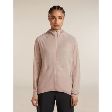 Icebreaker 150 Ace LS Zip Hoodie Damen pink quartz