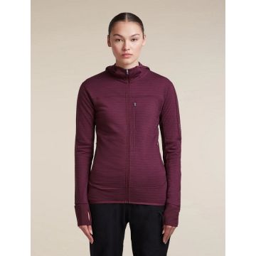 Icebreaker 300 RF Descender Zip Hoodie Damen dark berry