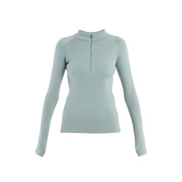 Icebreaker 300 Fine™ Polar Half-Zip-Thermo-Langarmshirt Damen moss