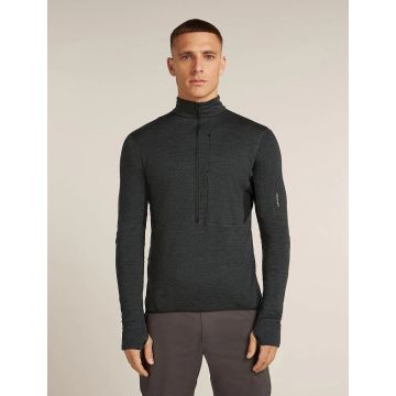 Icebreaker 200 RealFleece Descender Half Zip Herren jet hthr